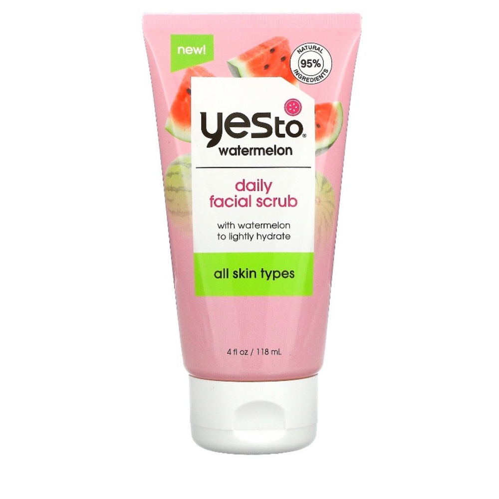 Yes to
watermelon
daily
facial scrub
with watermelon
to lightly hydrate